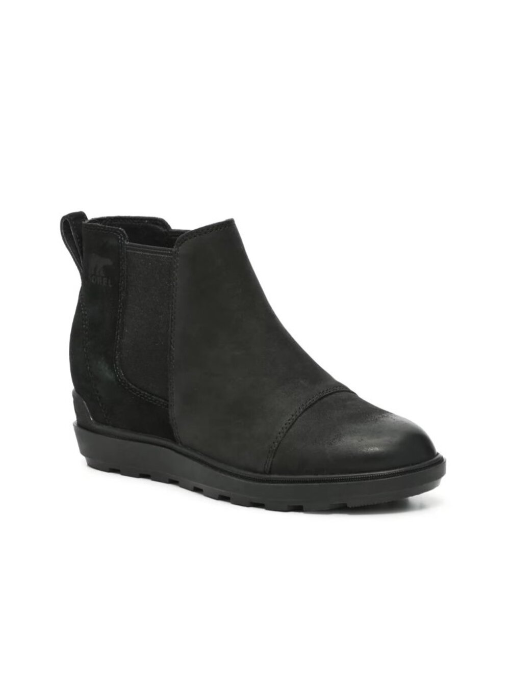 Sorel Women's US 11 Evie II Chelsea Black/Sea Salt Ankle Boots NIB